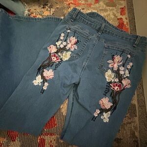 SHEIN Blue Flare & Wide Leg Jeans